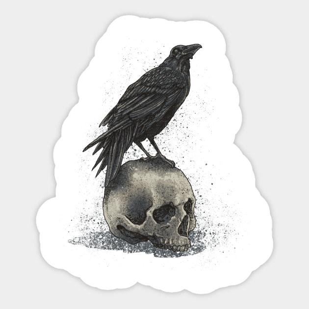 the crow Sticker by akawork280